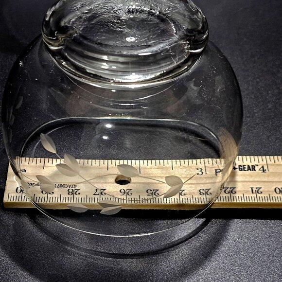 Princess House Heritage Stackable Creamer Sugar 8oz floral etched crystal 2pc - Picture 7 of 7